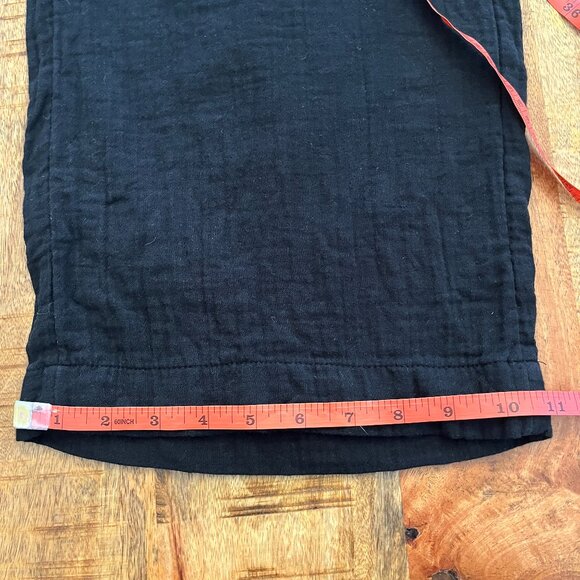 Old Navy Crinkle Gauze High Rise Wide Leg Pull-On Ankle Pants Small Black Cotton - Picture 12 of 12